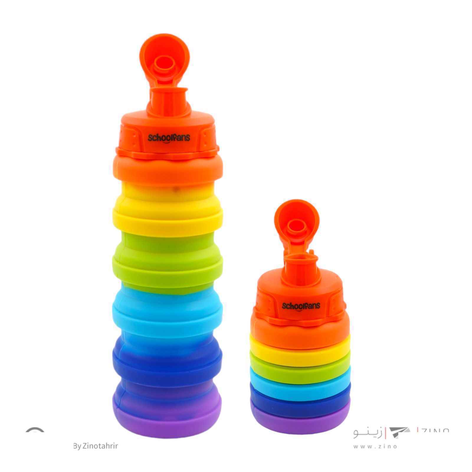 قمقمه سیلیکونی اسکول فنز FA9313 *آکاردئونی کارتن24عددی *