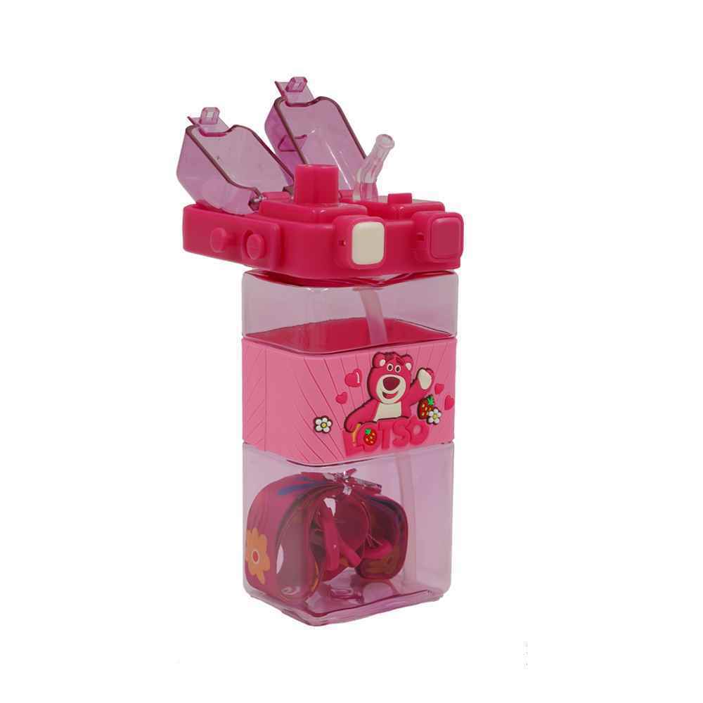 قمقمه520میل نی دار(دوکاره طرح فانتزی)