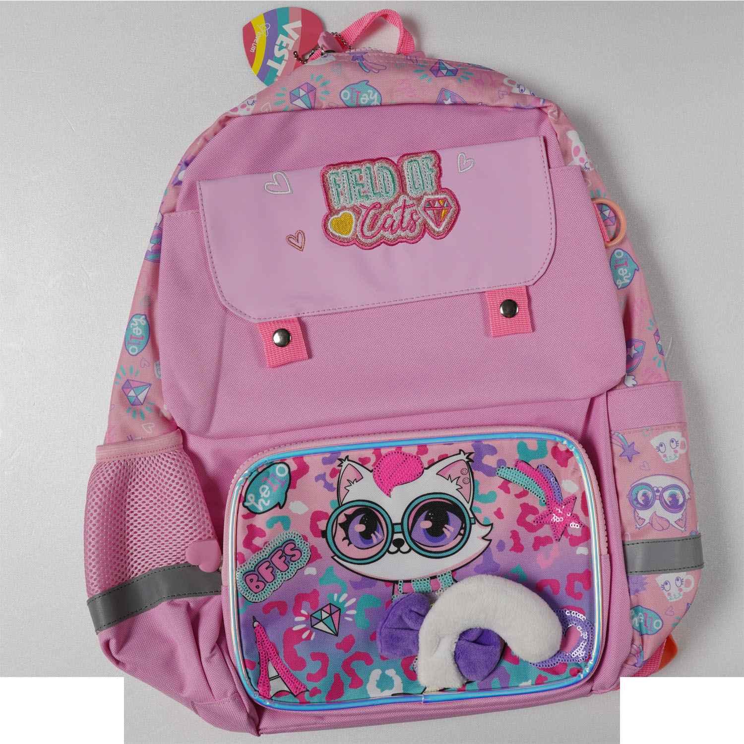 کوله پشتی سایز42*30 وست گربه عینکی کد2065-6