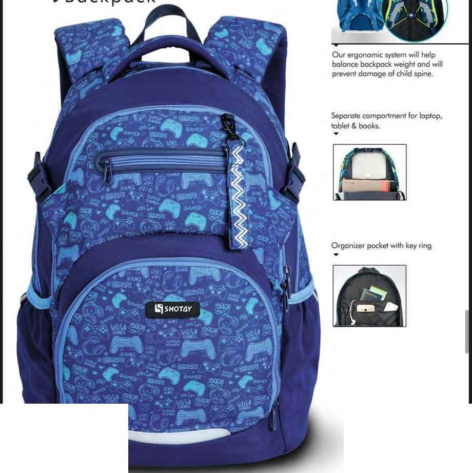 کوله پشتی طرحSPARK با پشتی طبی شوتای پلی استیشن کدG15-68