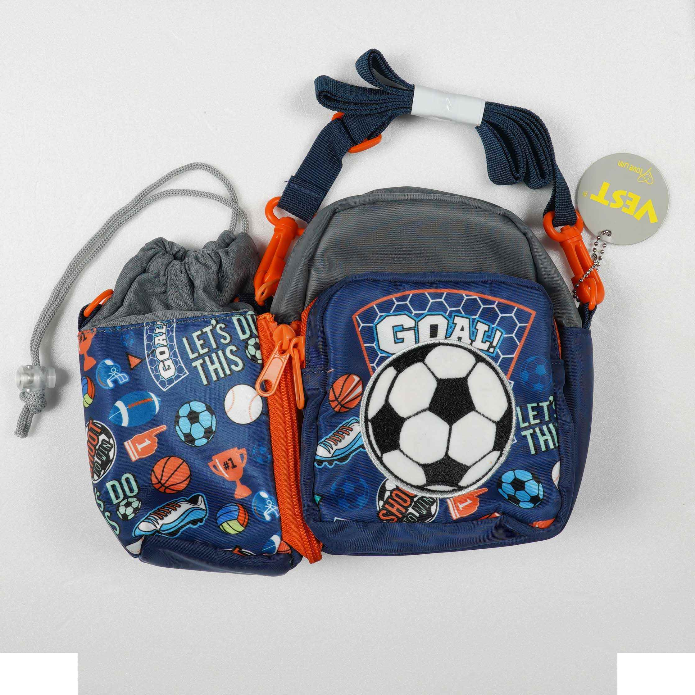 کیف دوجداره اردو همراه با جای قمقمه وست فوتبالی کد2042-4