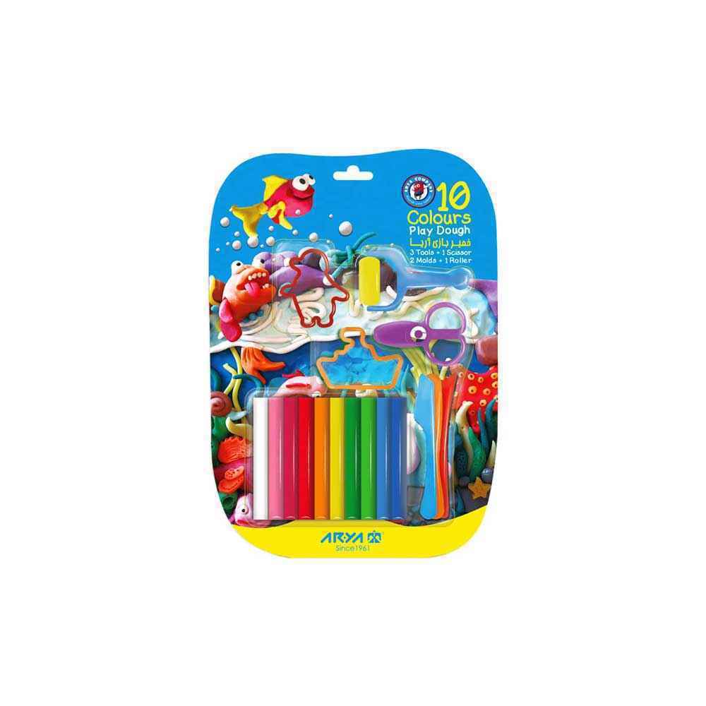 خمیروکیومی10 رنگ با ابزارآریا کد 1023*36عدد*