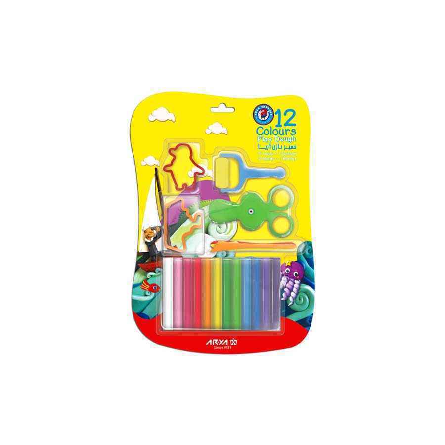 خمیروکیومی12رنگ با ابزارآریا کد 1022*36عدد*