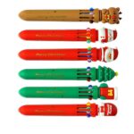 خودکارفانتزی فشاری 10رنگ(طرح کریسمس)کدKK-7128 - تصویر 2