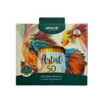 مدادرنگی 50رنگ جعبه مقوایی حرفه ای/آرتیست آریا کد3608یا3604 - تصویر 3