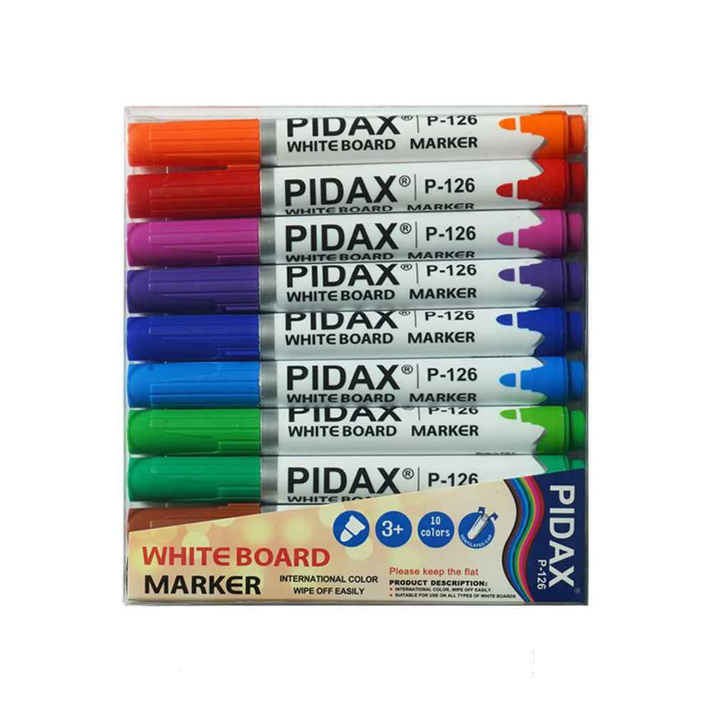111003039_638909646919079010_12620PIDAX201.jpg ماژیک وایت گرد 10رنگ(جور) پیداکس کدP-1210 - تصویر 1
