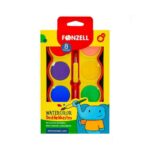 آبرنگ 8 رنگ جعبه مقوایی با قرص های 40 میلیمتری و یک عدد قلم مو سری Kids فونزل کد685093 - تصویر 3