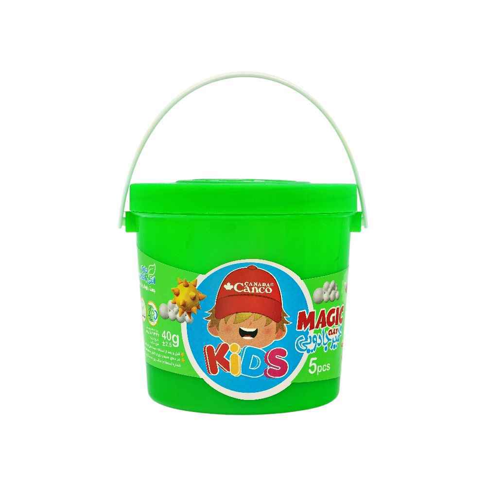129001095_638964807484582491_DSC03457.jpg خمیربازی5رنگ جادویی(40گرم سطلی دسته دار) آنتی باکتریال کنکو - تصویر 1