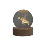 گوی کریستال 6سانت پایه چوبی کدP-2 - تصویر 2