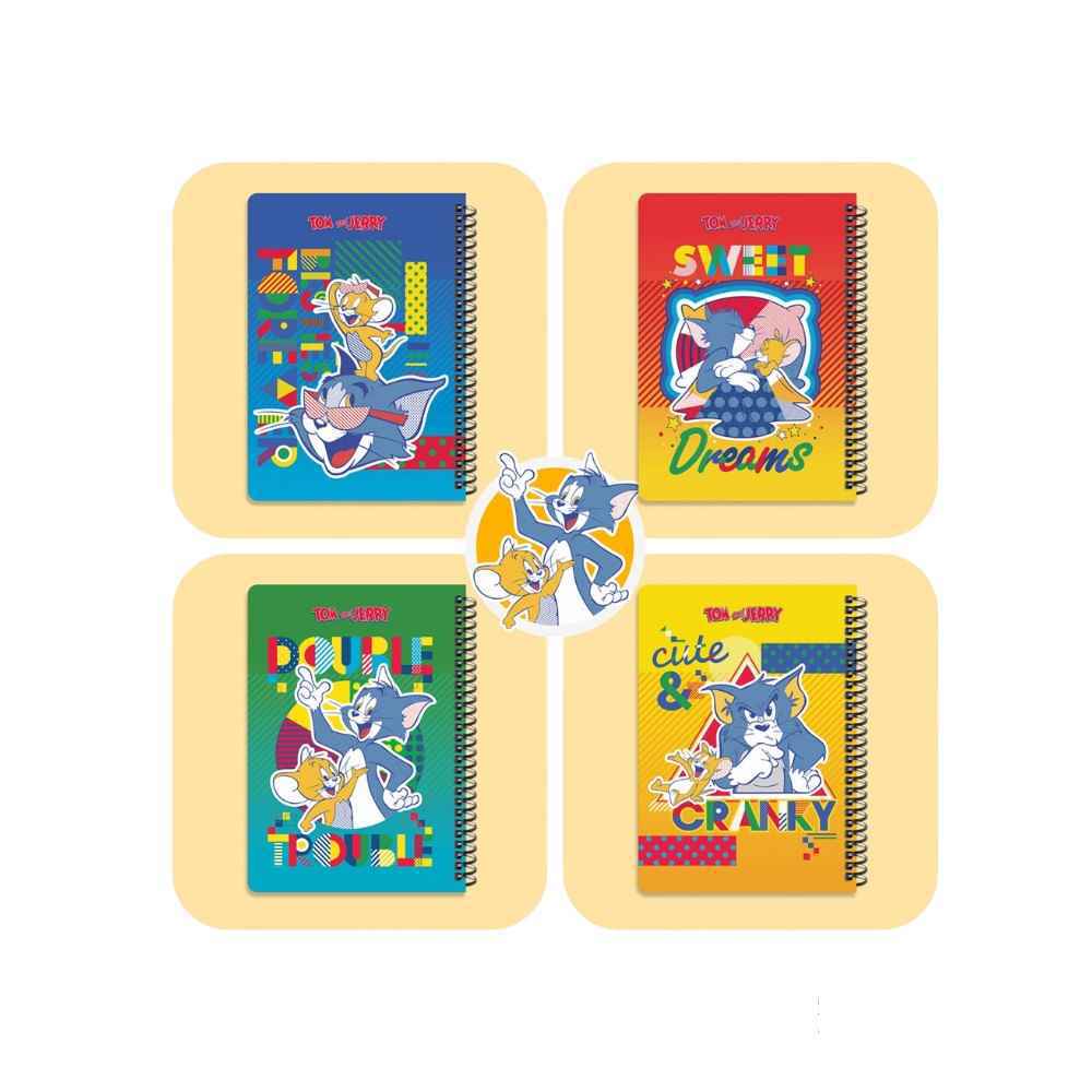 149001769_638984516782398646_tom-jerry.jpg دفتر100برگ وزیری سیمی جلد سخت لانگو سری تام و جری کدCH-940 - تصویر 1