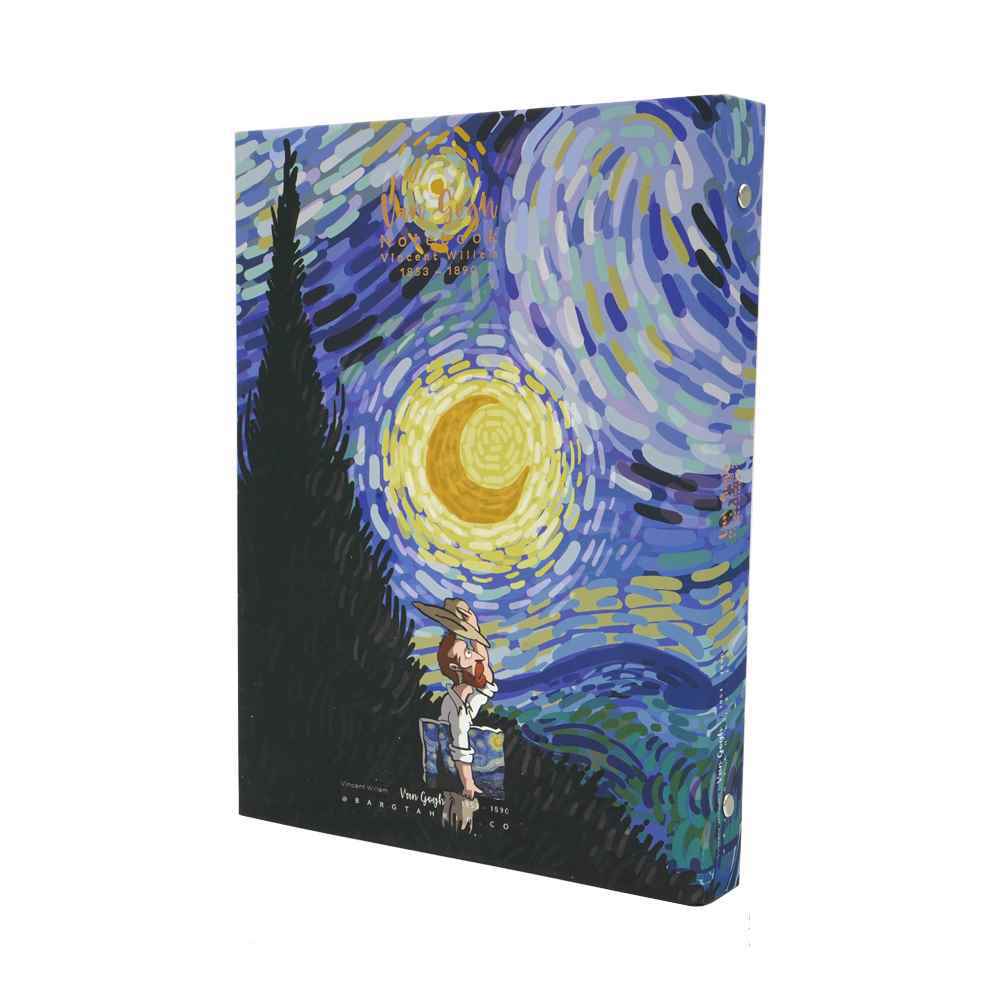 149007208_638946674938187215_VANGOC-26-1.jpg دفترکلاسوری26حلقه100برگ قفل فلز برگ سری ونگوگ کد71310 - تصویر 1