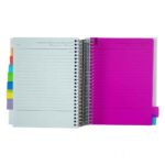 دفتر یادداشت200برگ165*120 سیم ار بغل(دیوایدر دار) پروژه پلاس لانگو - تصویر 3