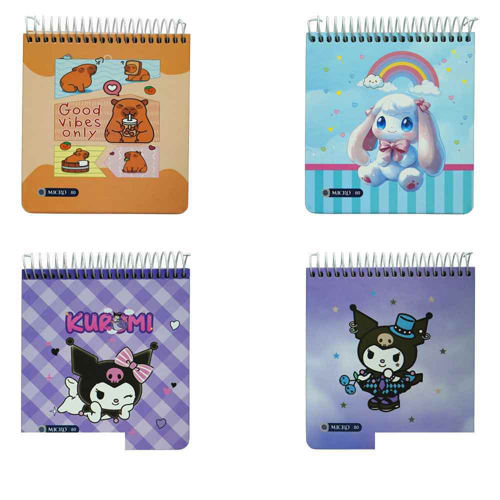 149008579_639076109320809977_micro-cute-1.jpg دفتر یادداشت80برگ14*13سیم از بالا جلد سخت کیوت پد میکرو کدJ59 - تصویر 1