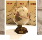 کره جغرافیایی سایز20 پایه چوبی8ضلعی ایده کد114 - تصویر 3