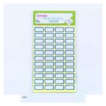 برچسب دورآبی سایز10*20میلیمتر4برگی لانگوکدK-444