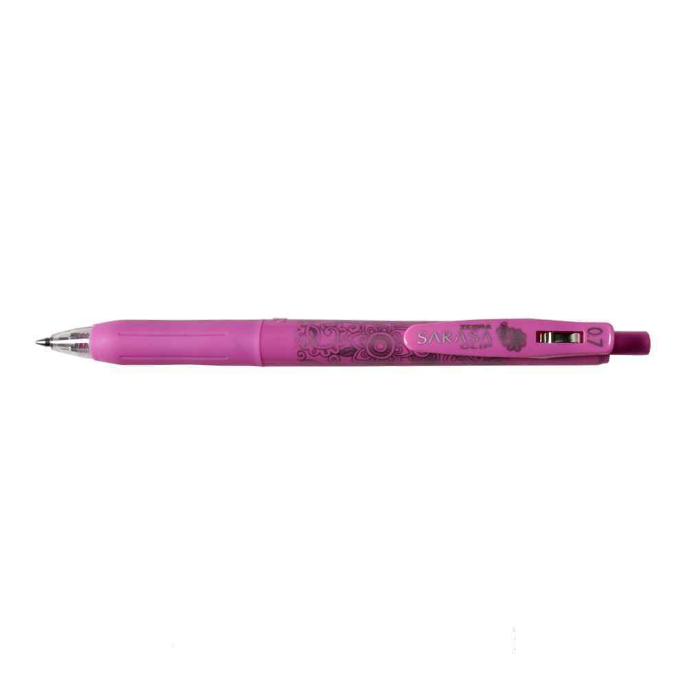 f4a089cc-1e0a-4cd0-a17d-ef8f8a759dec.jpg روان نویس فشاری ساراساکلیپ ترمه صورتی روشن 0/7 زبرا - تصویر 1