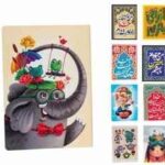 دفتر 80 برگ نقاشی رحلی فنری گل یا پوچ (تک جلدی)